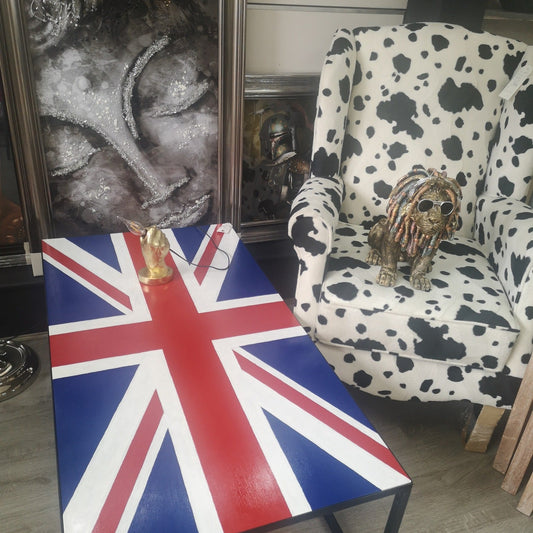 Accent Chair - Fabric Cow hide