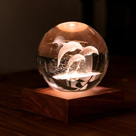 Amber Crystal Light - Jumping Dolphins