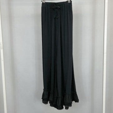 Black Trousers with Pom Poms