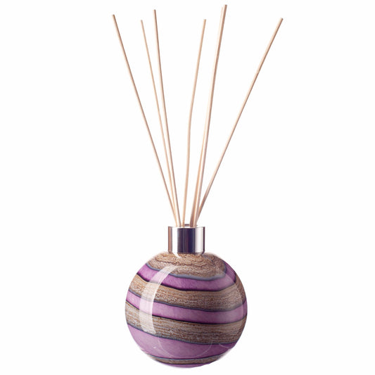 Amelia Art Glass Reed Diffuser Small Ellipse Cylinder in Black, Grey & White (Night Sky Amelia Art Glass Reed Diffuser Small Ellipse Cylinder in Black, Grey & White (Night Sky