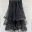 Tiered Polka Dot Skirt in Black