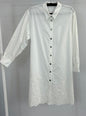 White button through dress