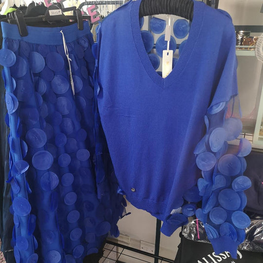 Cobalt circle jumper