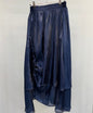 Ink blue sateen skirt